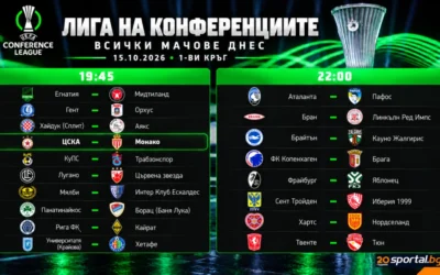 Лигата на конференциите стартира с интересни резултати, само шест отбора не се разписаха