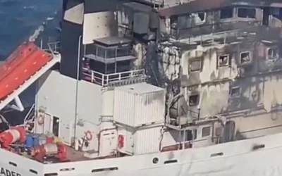 МО на Русия показа атака по кораб, разпознаха ударен в румънски води танкер