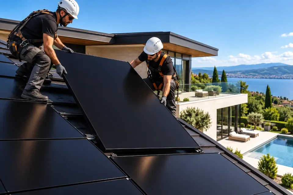 Черен соларен панел 510W с ефективност 25,5% идва с 40-годишна гаранция