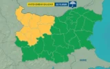 Обявиха жълт код за интензивни валежи в 8 области в четвъртък
