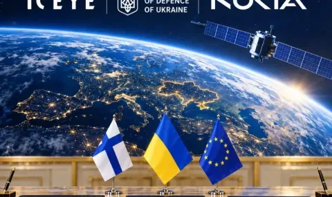 Nokia и ICEYE ще проучат суверенни сателитни връзки за Украйна