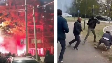 Ескалация в Сърбия: Сблъсъци с полицията, бухалки, димки и насилие край секциите (видео)