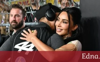 Ким Кардашиян прикова погледите на Формула 1 с прозрачна розова визия в подкрепа на Люис Хамилтън