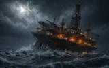 Загинал и изчезнали след потъването на голяма нефтена платформа в Атлантика (ВИДЕО)