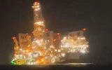 Загинал и изчезнали след потъването на голяма нефтена платформа в Атлантика (ВИДЕО)