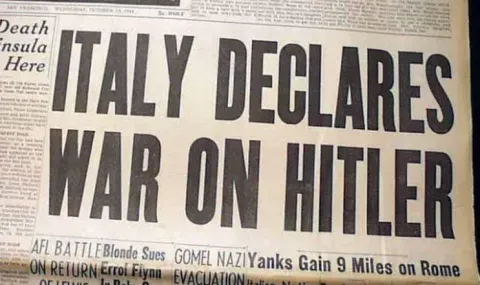 Италия обявява война на Германия на 13 октомври 1943 г