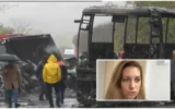 „И автобусът отдолу се запали, и хората почнаха да разбиват прозорците, и всички скочихме и избягахме“