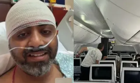 Пилотът на Flydubai показа белезите си след драмата в кабината СНИМКИ